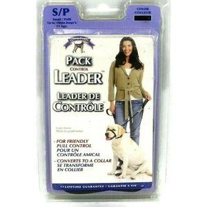 Dog Pack Control Leader For Small Dog Up to 24 lbs. Black